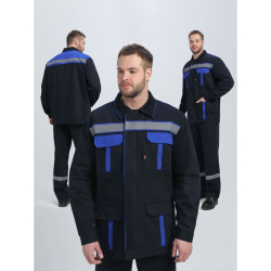 Костюм ИТР СОП IMP (тк.Саржа,250) п/к, т.синий/васильковый