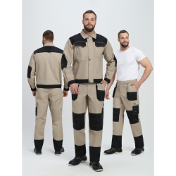 Костюм Вест IMP (тк.Канвас,260) брюки, бежевый/черный